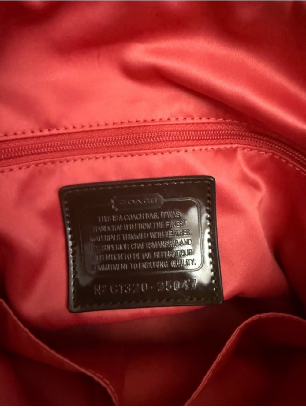 Coach Khaki Signature Satchel with Brown Leather Trim - Picture 9 of 12